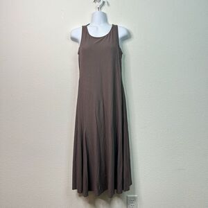 Eileen Fisher Women’s Scoop Neck Sleeveless Rayon Midi Dress Size Small Petite